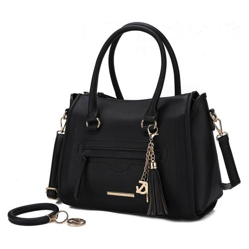 Mia K. Valeria Satchel Handbag with Keyring