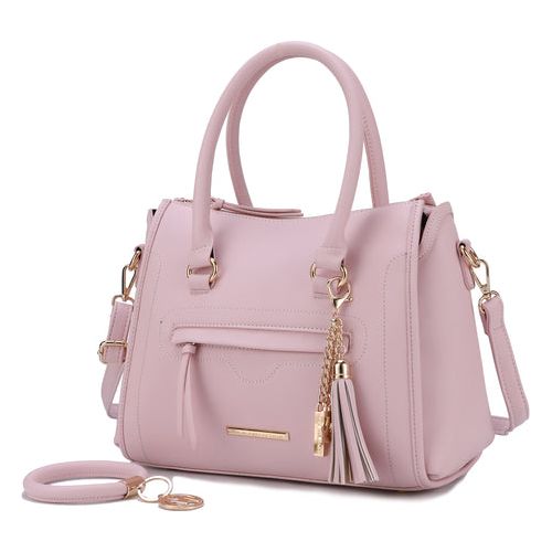 Mia K. Valeria Satchel Handbag with Keyring