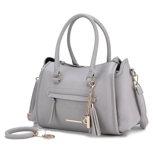 Load image into Gallery viewer, Mia K. Valeria Satchel Handbag with Keyring
