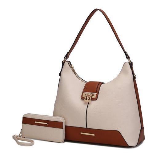 Mia K. Graciela Hobo Handbag - Elegantly Crafted Color-Block Vegan Leather