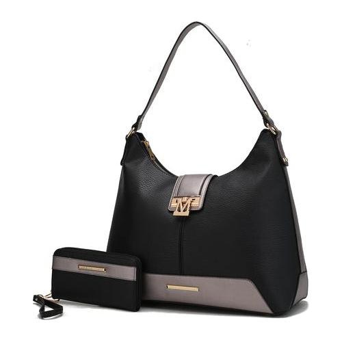 Mia K. Graciela Hobo Handbag - Elegantly Crafted Color-Block Vegan Leather