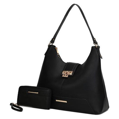 Load image into Gallery viewer, Mia K. Graciela Hobo Handbag - Elegantly Crafted Color-Block Vegan Leather
