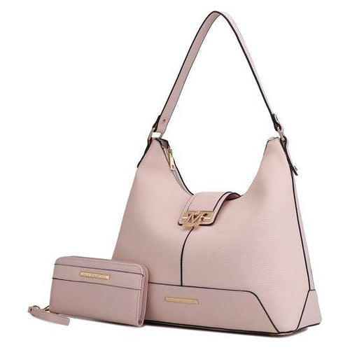 Load image into Gallery viewer, Mia K. Graciela Hobo Handbag - Elegantly Crafted Color-Block Vegan Leather
