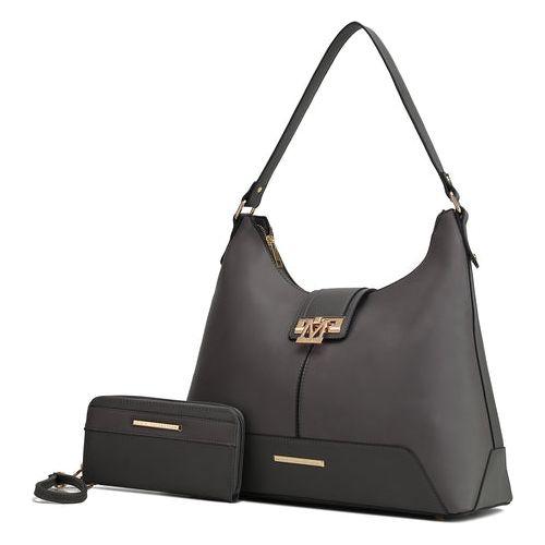 Load image into Gallery viewer, Mia K. Graciela Hobo Handbag - Elegantly Crafted Color-Block Vegan Leather
