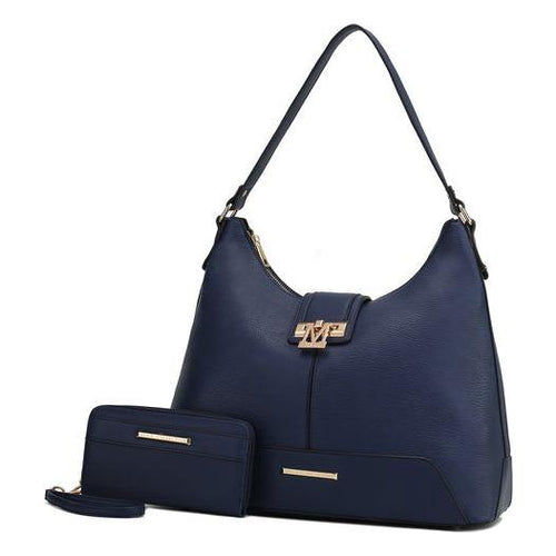 Load image into Gallery viewer, Mia K. Graciela Hobo Handbag - Elegantly Crafted Color-Block Vegan Leather
