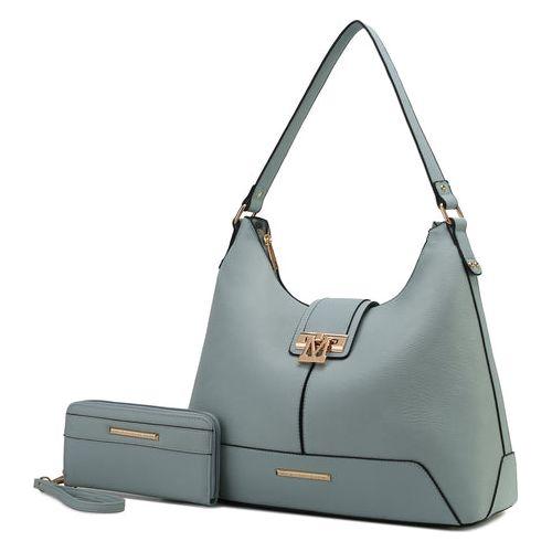 Load image into Gallery viewer, Mia K. Graciela Hobo Handbag - Elegantly Crafted Color-Block Vegan Leather
