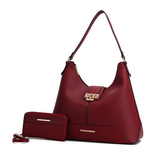 Load image into Gallery viewer, Mia K. Graciela Hobo Handbag - Elegantly Crafted Color-Block Vegan Leather
