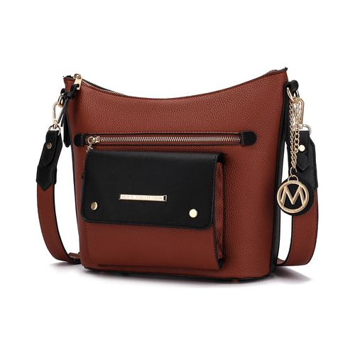 Mia K. Serenity Color Block Vegan Leather Women Crossbody Bag