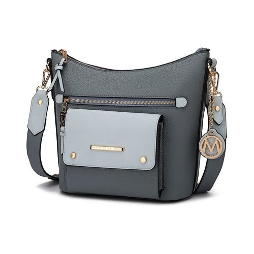 Mia K. Serenity Color Block Vegan Leather Women Crossbody Bag