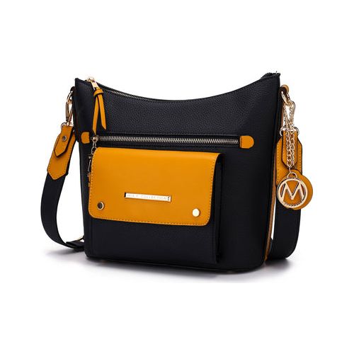 Mia K. Serenity Color Block Vegan Leather Women Crossbody Bag