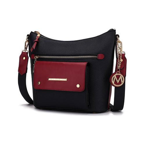 Mia K. Serenity Color Block Vegan Leather Women Crossbody Bag