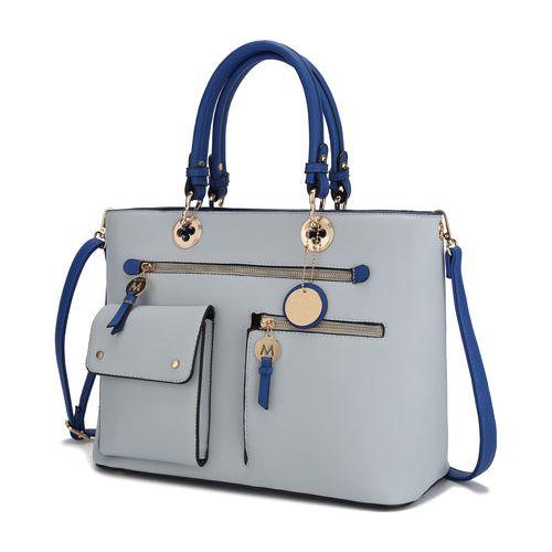 MKF Collection Julia Color-Block Women Satchel Bag