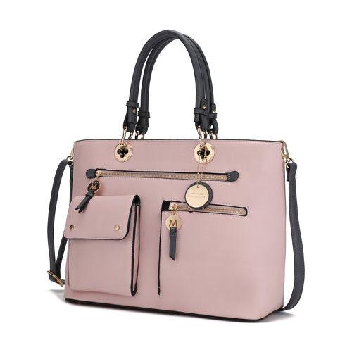 MKF Collection Julia Color-Block Women Satchel Bag