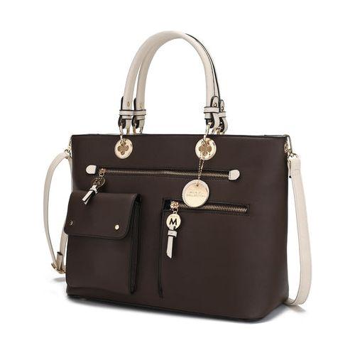 MKF Collection Julia Color-Block Women Satchel Bag