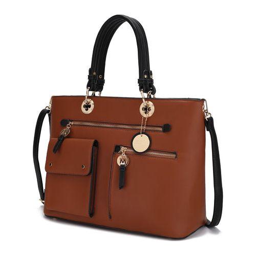 MKF Collection Julia Color-Block Women Satchel Bag