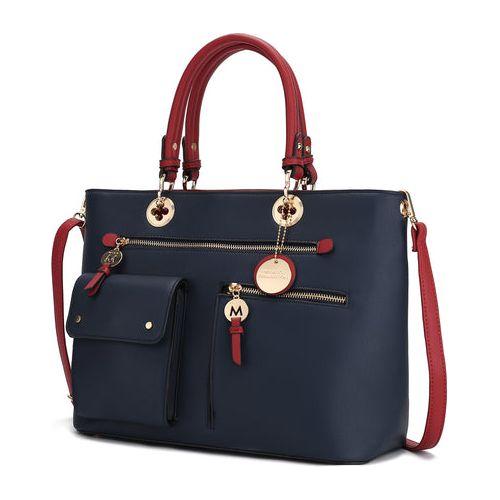 Load image into Gallery viewer, MKF Collection Julia Color-Block Women Satchel Bag
