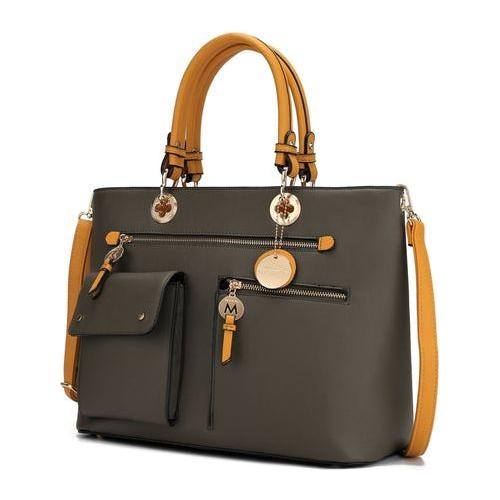 MKF Collection Julia Color-Block Women Satchel Bag