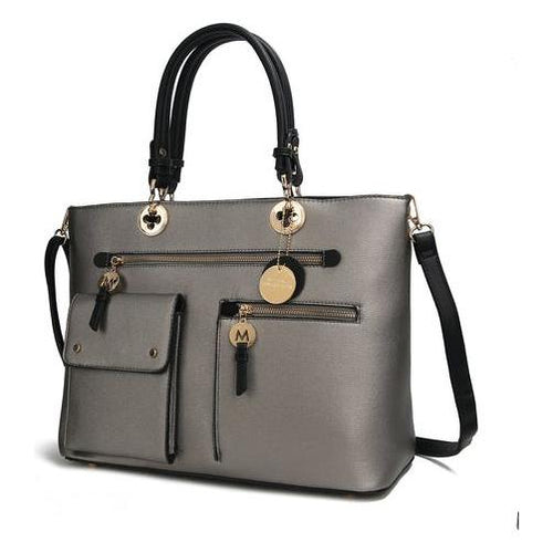 Load image into Gallery viewer, MKF Collection Julia Color-Block Women Satchel Bag
