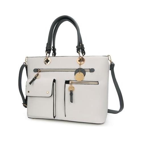 MKF Collection Julia Color-Block Women Satchel Bag