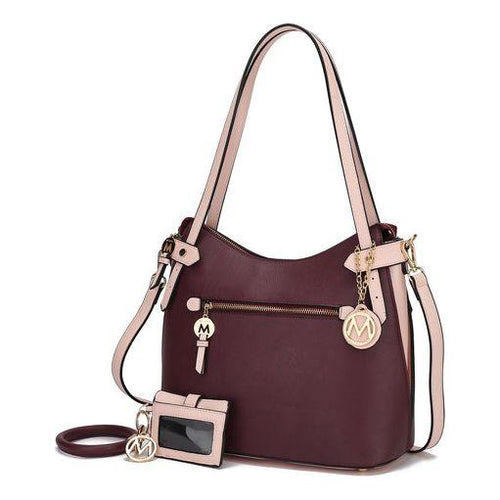 Load image into Gallery viewer, Jaseli Hobo with Wristlet Key Ring &amp; card Holder
