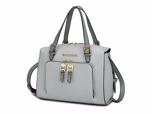 Load image into Gallery viewer, Elise Vegan Leather Color-block Women Satchel Bag - A Luxurious Companion for the Modern Woman
