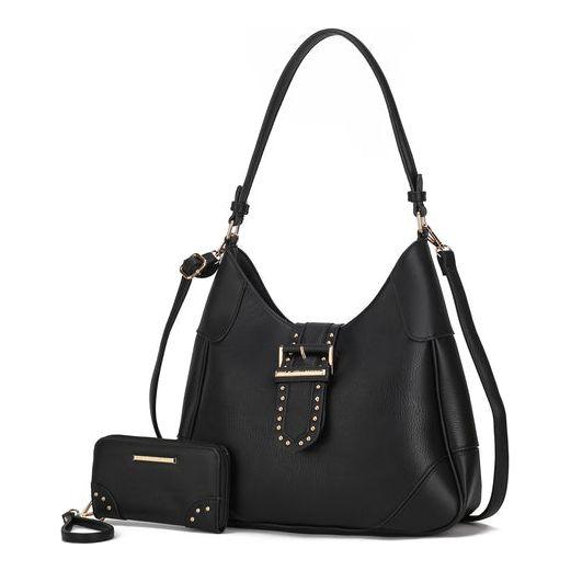 Mia K. Juliette Vegan Leather Women Shoulder Bag with Matching Wallet