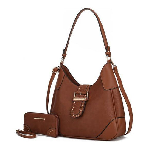 Load image into Gallery viewer, Mia K. Juliette Vegan Leather Women Shoulder Bag with Matching Wallet
