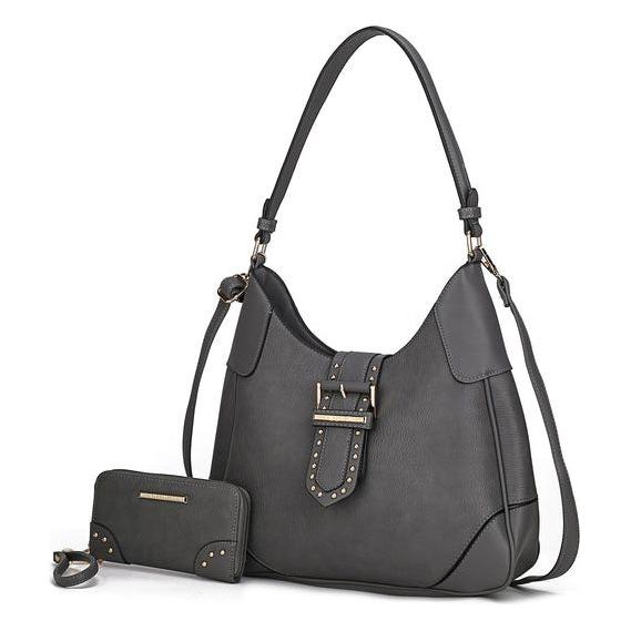 Mia K. Juliette Vegan Leather Women Shoulder Bag with Matching Wallet