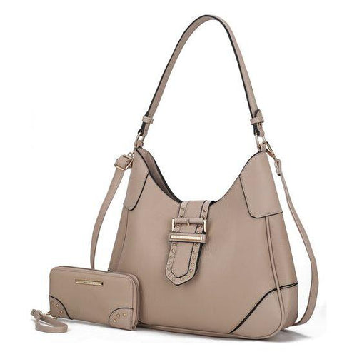 Load image into Gallery viewer, Mia K. Juliette Vegan Leather Women Shoulder Bag with Matching Wallet
