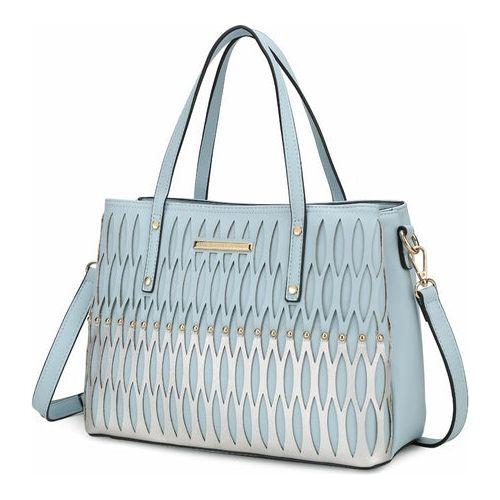 Load image into Gallery viewer, Quinn Triple Compartment Color Block Tote Handbag for Women
