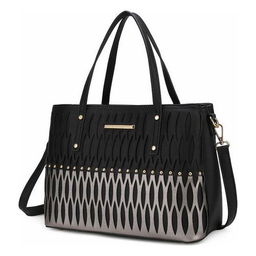 Load image into Gallery viewer, Quinn Triple Compartment Color Block Tote Handbag for Women
