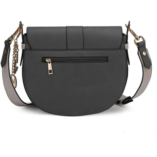 Load image into Gallery viewer, MKF Collection Ayla Snake Embossed Color Block Shoulder Bag by Mia K
