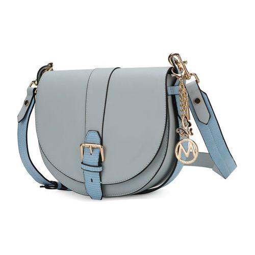 Load image into Gallery viewer, MKF Collection Ayla Snake Embossed Color Block Shoulder Bag by Mia K
