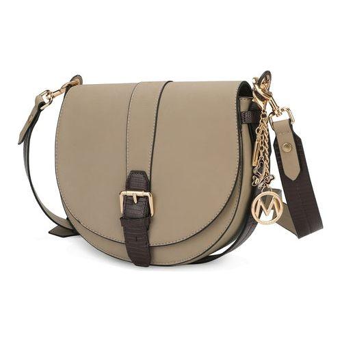 Load image into Gallery viewer, MKF Collection Ayla Snake Embossed Color Block Shoulder Bag by Mia K
