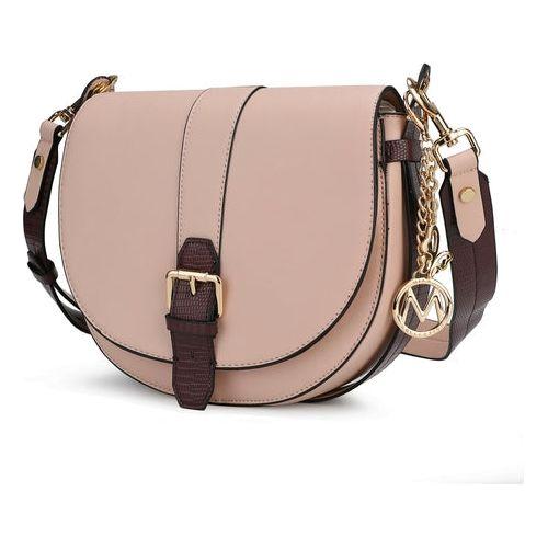 Load image into Gallery viewer, MKF Collection Ayla Snake Embossed Color Block Shoulder Bag by Mia K
