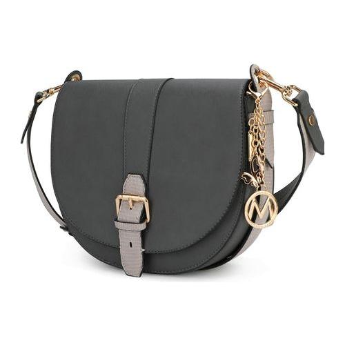 Load image into Gallery viewer, MKF Collection Ayla Snake Embossed Color Block Shoulder Bag by Mia K
