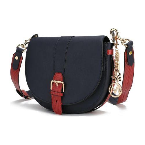 Load image into Gallery viewer, MKF Collection Ayla Snake Embossed Color Block Shoulder Bag by Mia K
