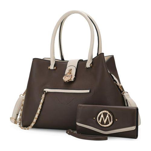 Load image into Gallery viewer, Mia K MKF Edith Tote Handbag with Wallet - A Statement of Elegance
