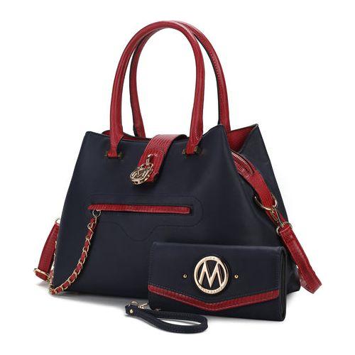 Load image into Gallery viewer, MKF Edith Tote Handbag with Wallet Vegan Leather Women by Mia K
