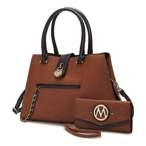 Load image into Gallery viewer, MKF Edith Tote Handbag with Wallet Vegan Leather Women by Mia K
