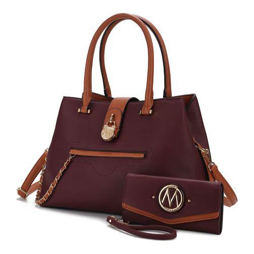 Load image into Gallery viewer, MKF Edith Tote Handbag with Wallet Vegan Leather Women by Mia K
