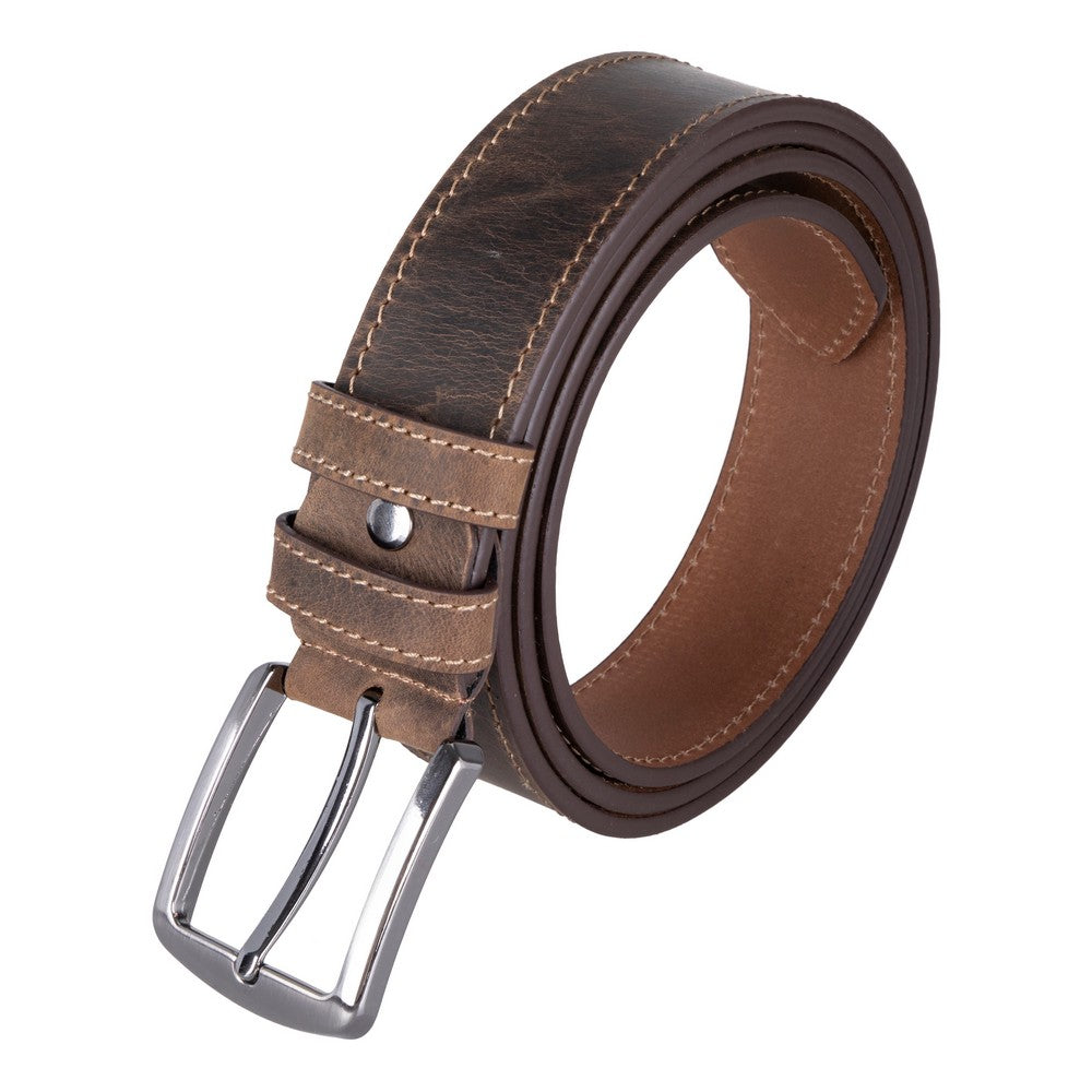 Globe Genuine Leather Belt – Handmade Premium Men’s Belt with Heavy-Duty Metal Buckle-6