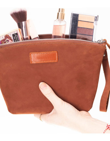 Avondale Premium Leather Dopp Kit - Travel Makeup Bag for Men & Women-0