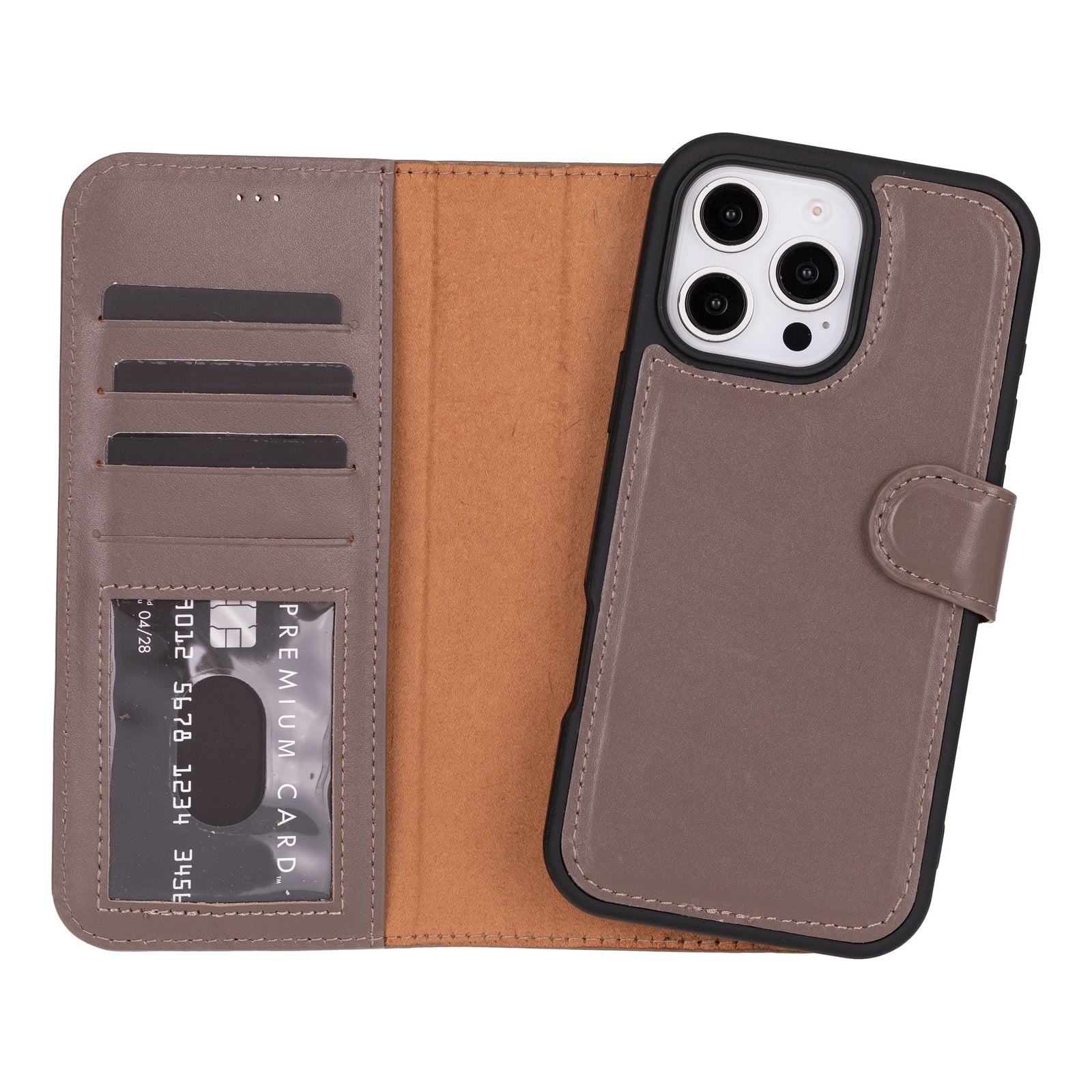 Magic iPhone 16 Pro Max Leather Detachable Wallet Case-18
