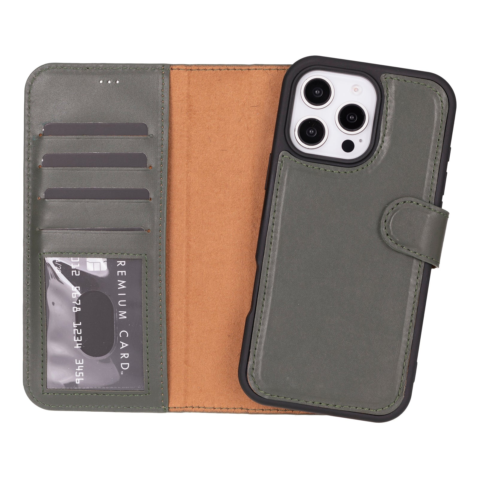 Magic iPhone 16 Pro Max Leather Detachable Wallet Case-13