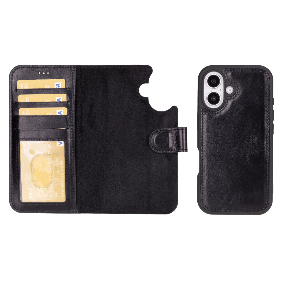 Magic iPhone 16 Plus Detachable Leather Wallet Case-2