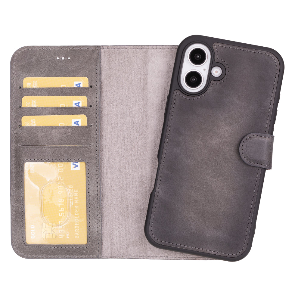 Magic iPhone 16 Plus Detachable Leather Wallet Case-6