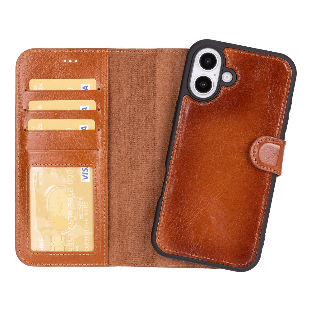 Magic iPhone 16 Plus Detachable Leather Wallet Case-11