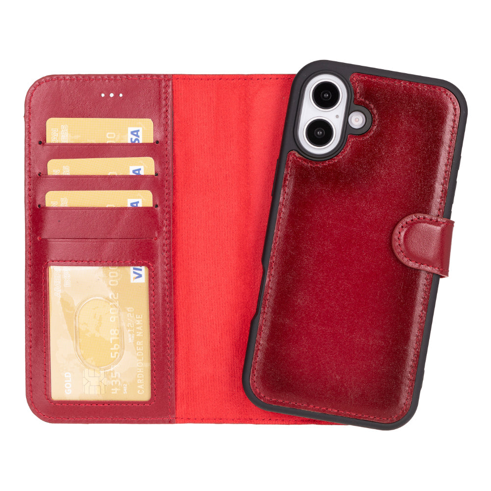 Magic iPhone 16 Plus Detachable Leather Wallet Case-7