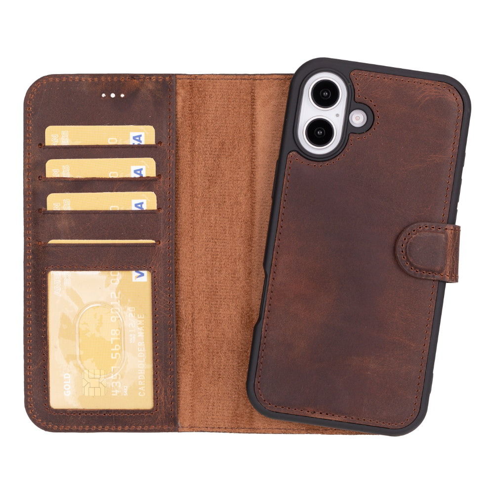 Magic iPhone 16 Plus Detachable Leather Wallet Case-8